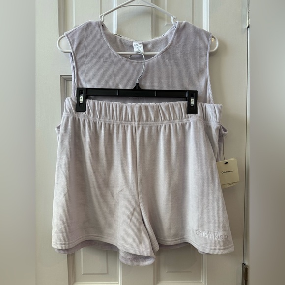 Calvin Klein Microfiber Stretch Plush Ribbed Sleepwear Set X-Large - Picture 4 of 4